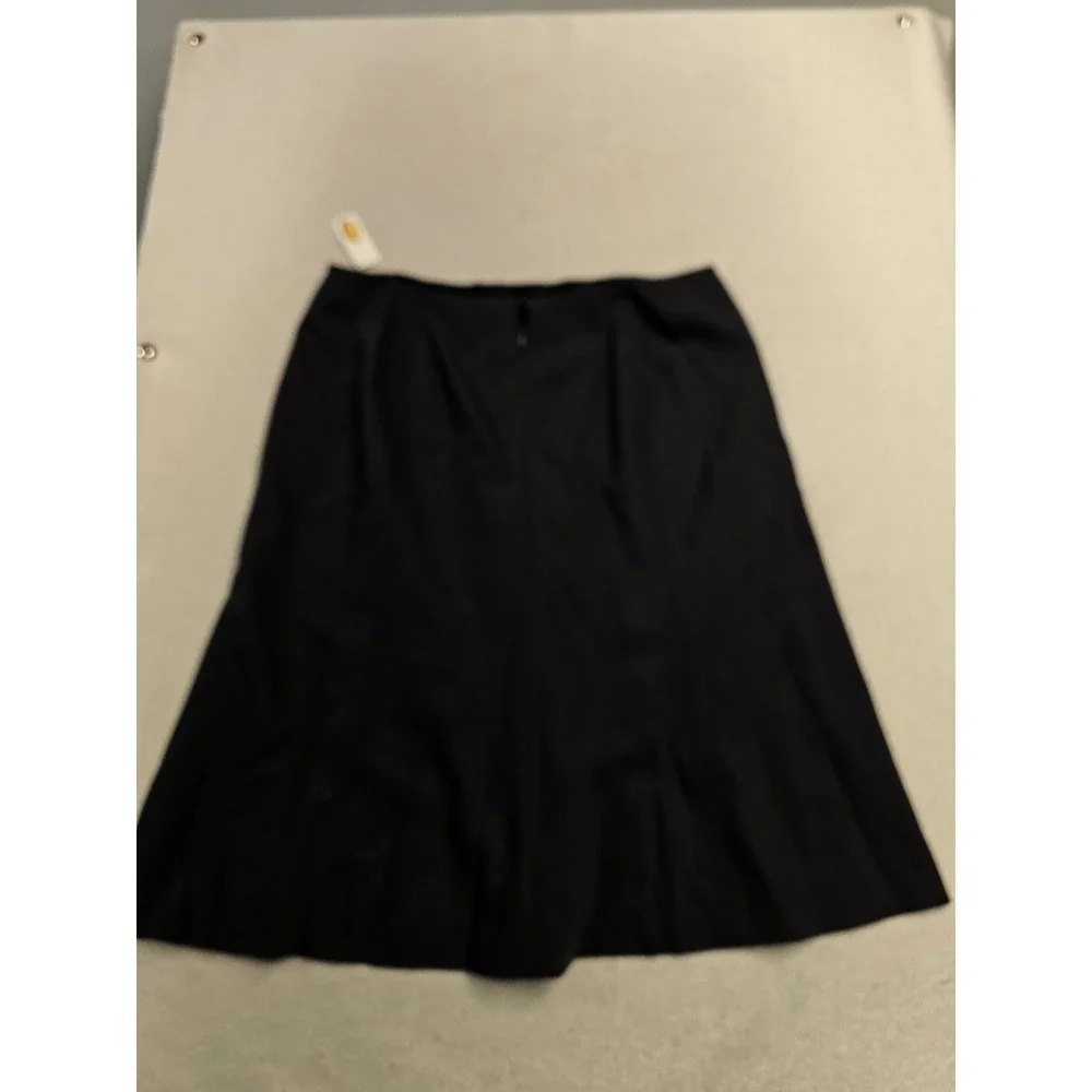 Talbots Womens Size 14 Italian Wool Blend A-Line Skirt Dark Gray Made in Japan